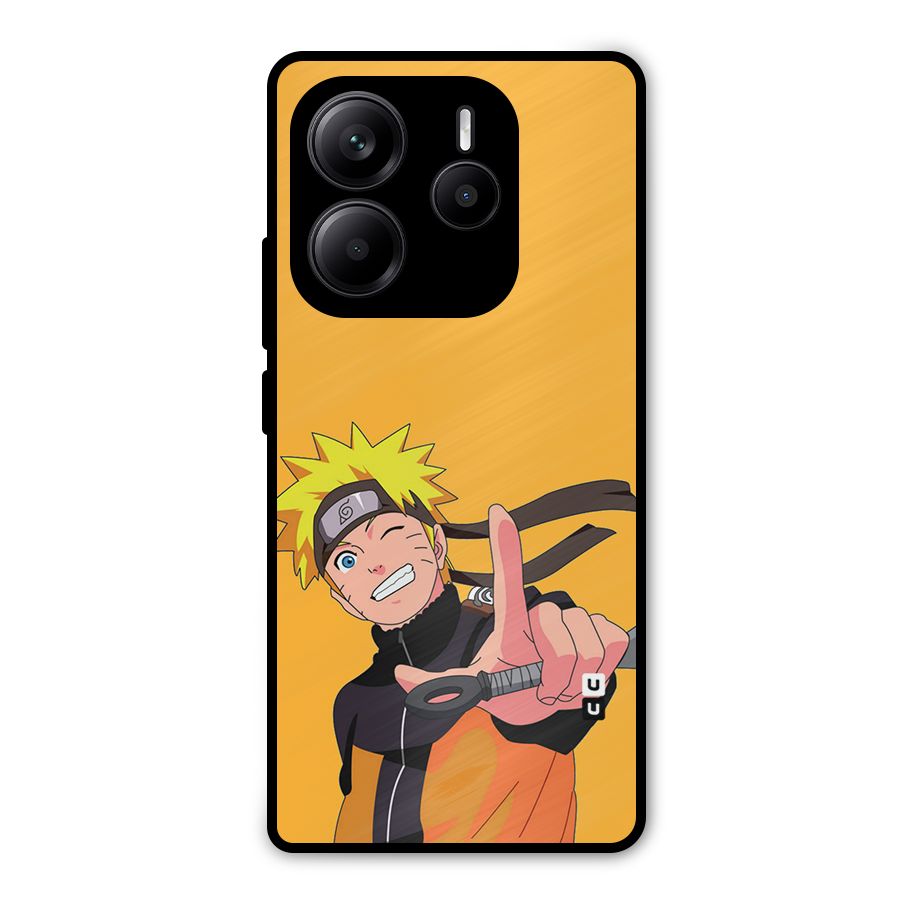 Cool Aesthetic Naruto Metal Back Case for Redmi Note 14 5G