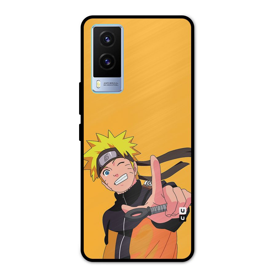 Cool Aesthetic Naruto Metal Back Case for Vivo V21e 5G