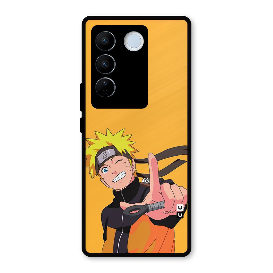 Cool Aesthetic Naruto Metal Back Case for Vivo V27