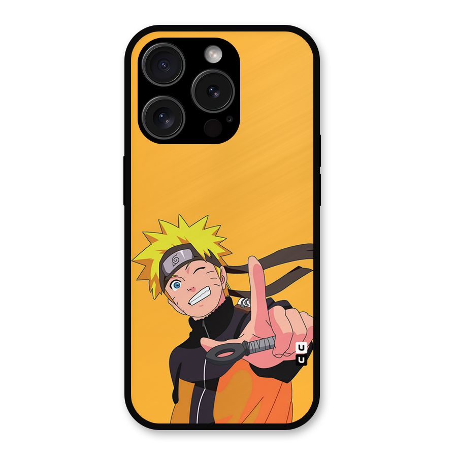 Cool Aesthetic Naruto Metal Back Case for iPhone 15 Pro