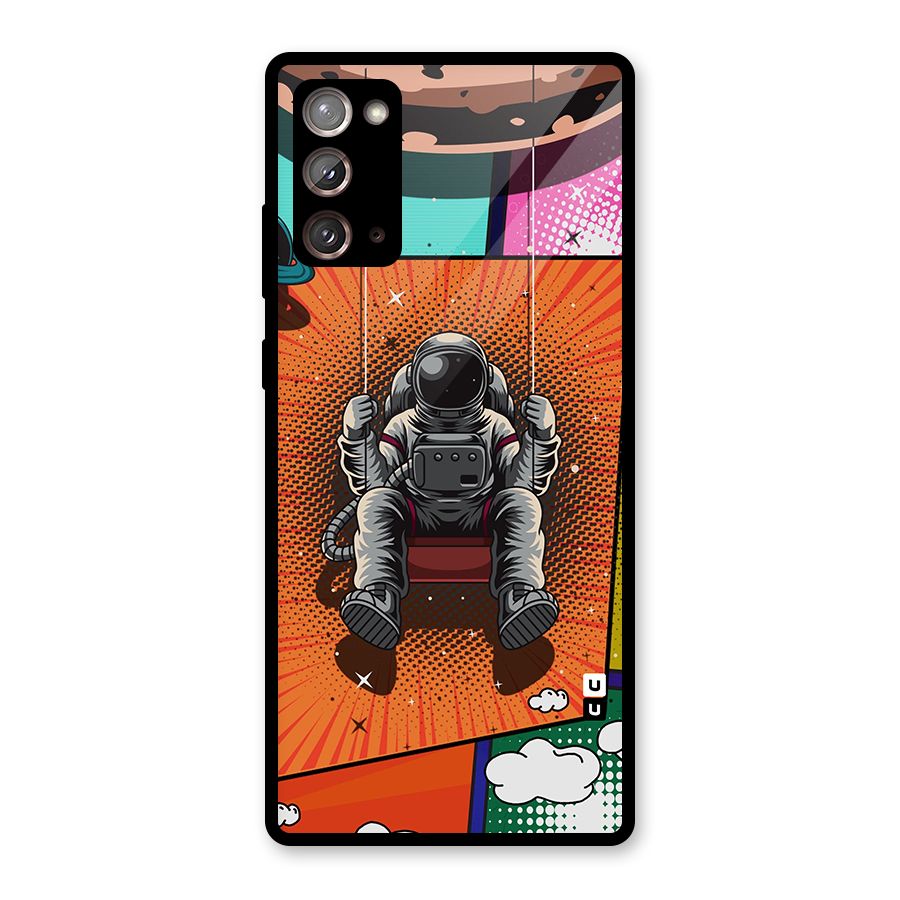 Cool Astraunaut Comic Swing Glass Back Case for Galaxy Note 20