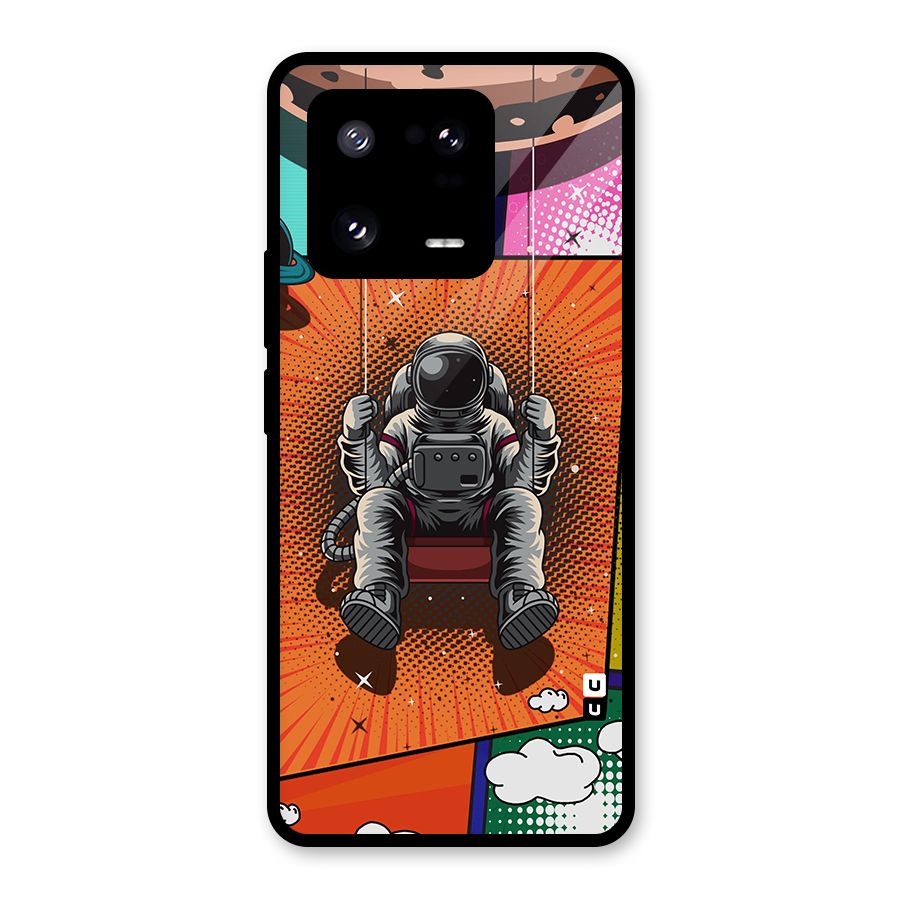 Cool Astraunaut Comic Swing Glass Back Case for Xiaomi 13 Pro