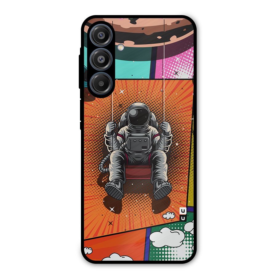 Cool Astraunaut Comic Swing Metal Back Case for Galaxy A16 5G