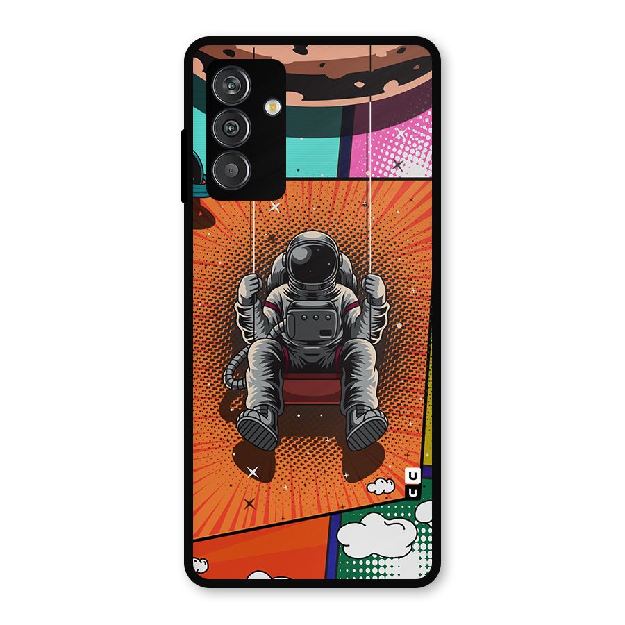 Cool Astraunaut Comic Swing Metal Back Case for Galaxy F13