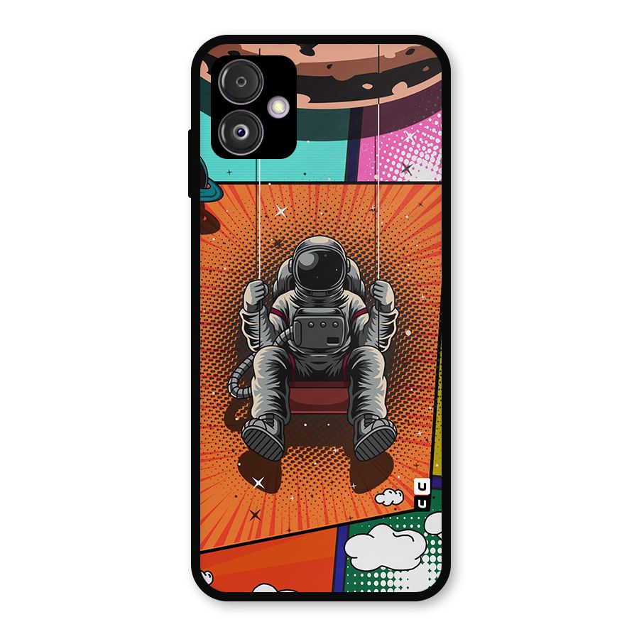 Cool Astraunaut Comic Swing Metal Back Case for Galaxy F14