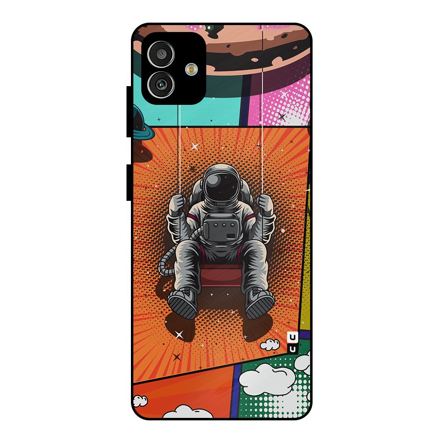Cool Astraunaut Comic Swing Metal Back Case for Galaxy M13 5G