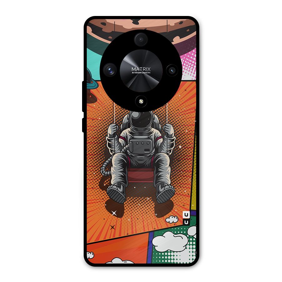 Cool Astraunaut Comic Swing Metal Back Case for Honor X9b