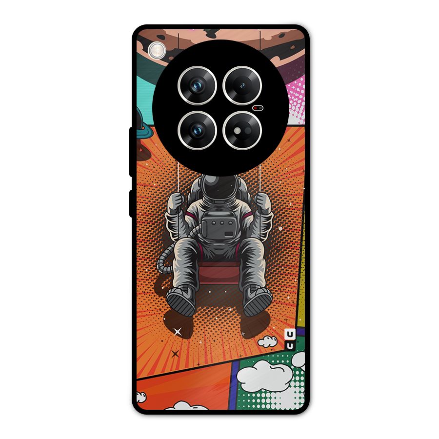 Cool Astraunaut Comic Swing Metal Back Case for Infinix Zero 40 5G