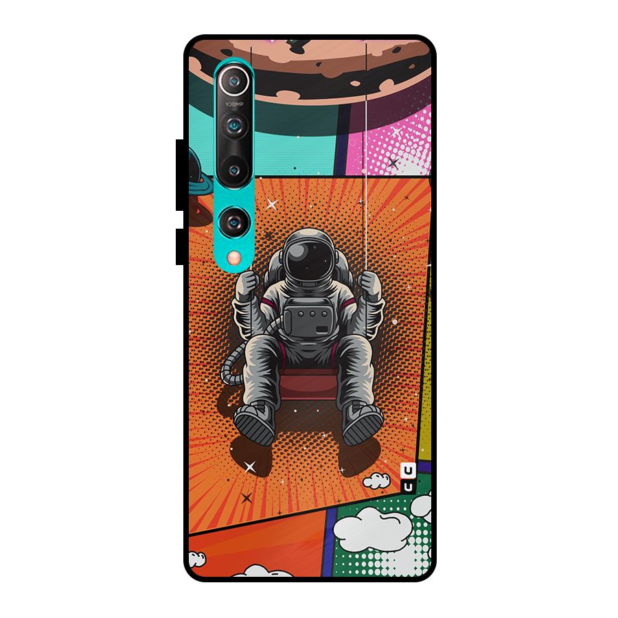 Cool Astraunaut Comic Swing Metal Back Case for Mi 10
