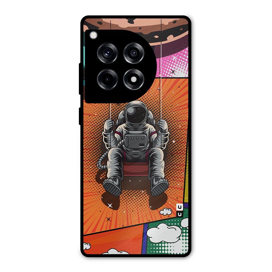 Cool Astraunaut Comic Swing Metal Back Case for OnePlus 12R