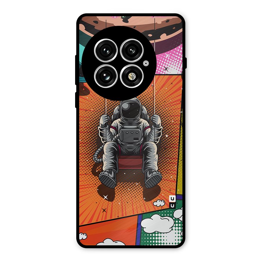 Cool Astraunaut Comic Swing Metal Back Case for OnePlus 13