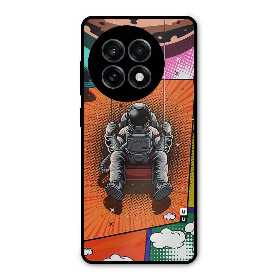 Cool Astraunaut Comic Swing Metal Back Case for OnePlus 13R