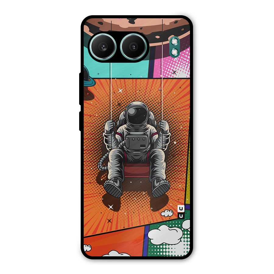 Cool Astraunaut Comic Swing Metal Back Case for OnePlus Nord 4