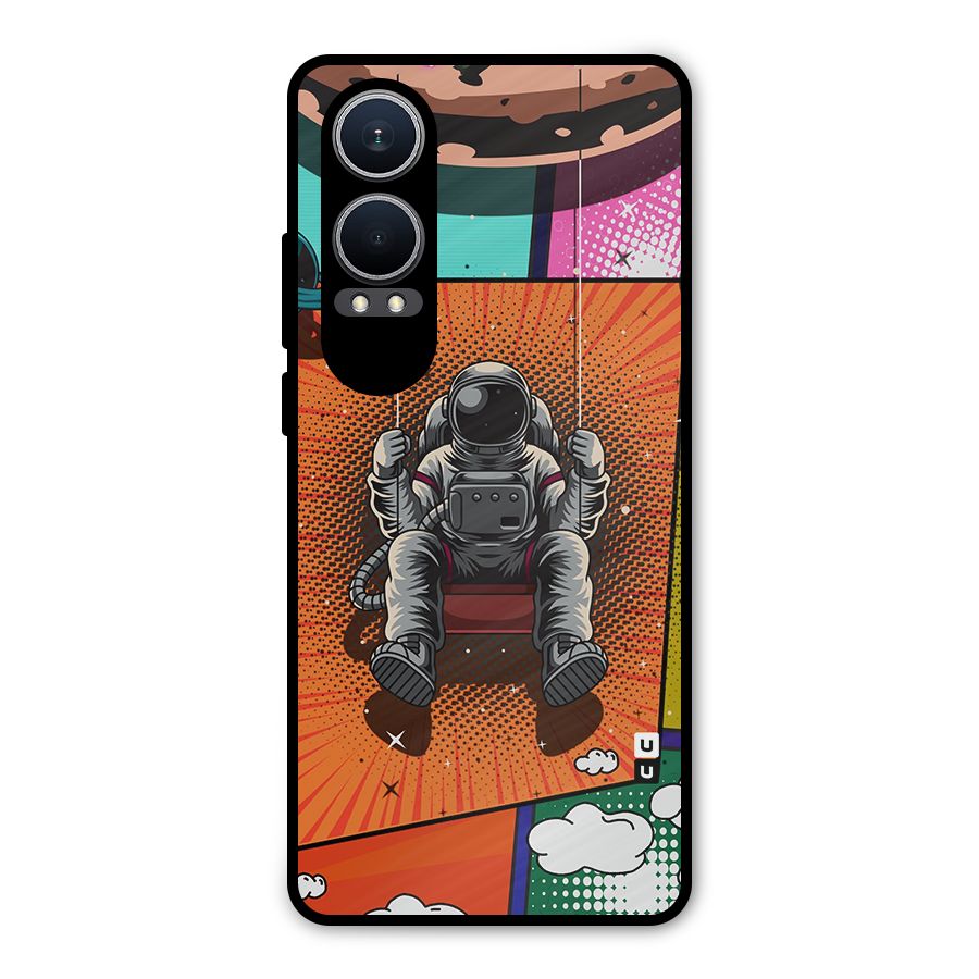 Cool Astraunaut Comic Swing Metal Back Case for OnePlus Nord CE4 Lite