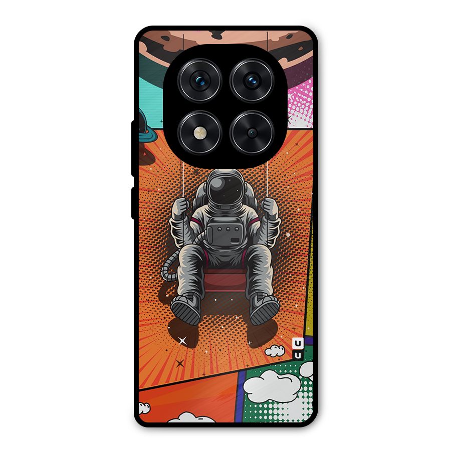 Cool Astraunaut Comic Swing Metal Back Case for Poco X7