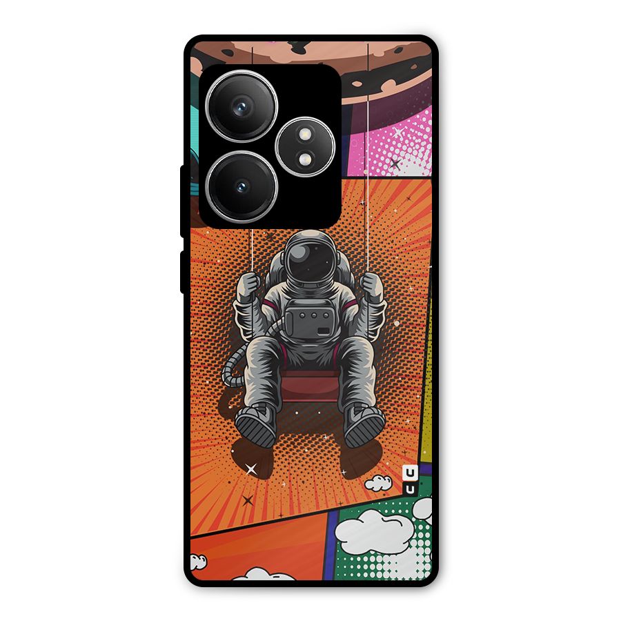 Cool Astraunaut Comic Swing Metal Back Case for Realme GT 6T