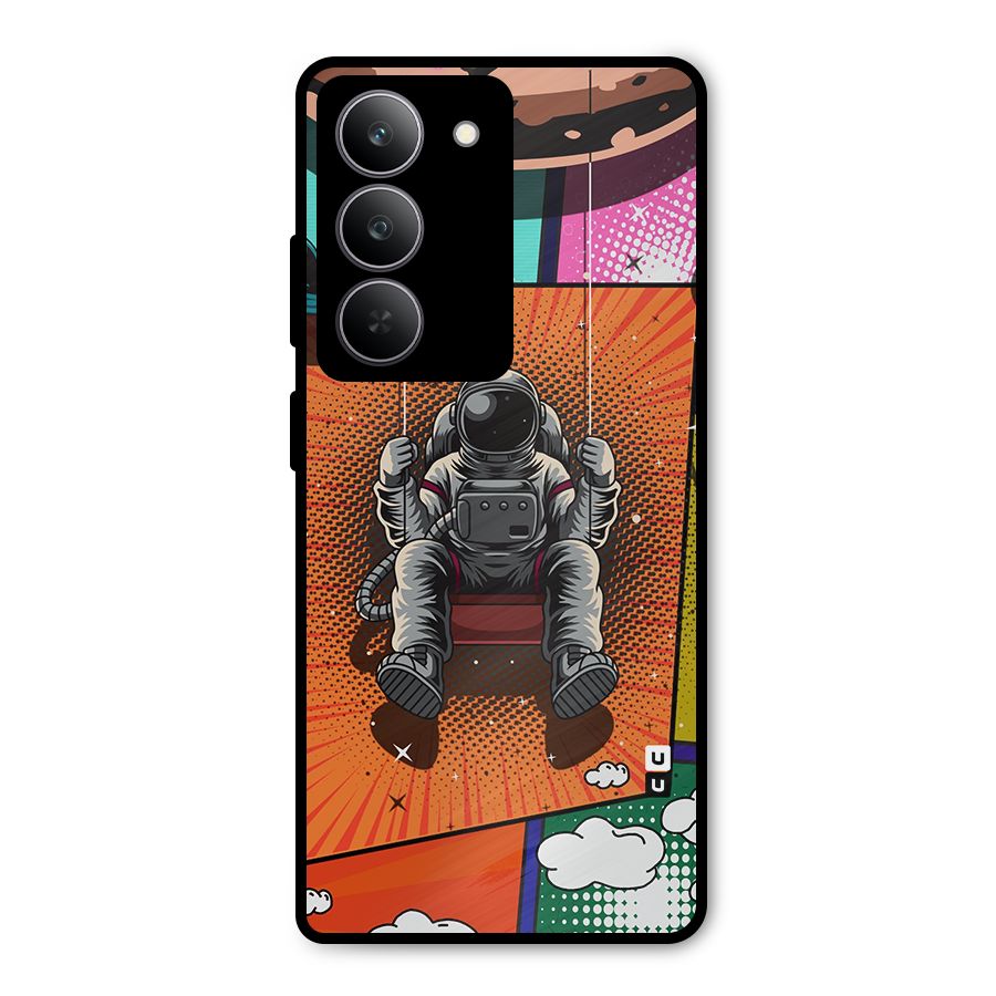 Cool Astraunaut Comic Swing Metal Back Case for Realme P3x