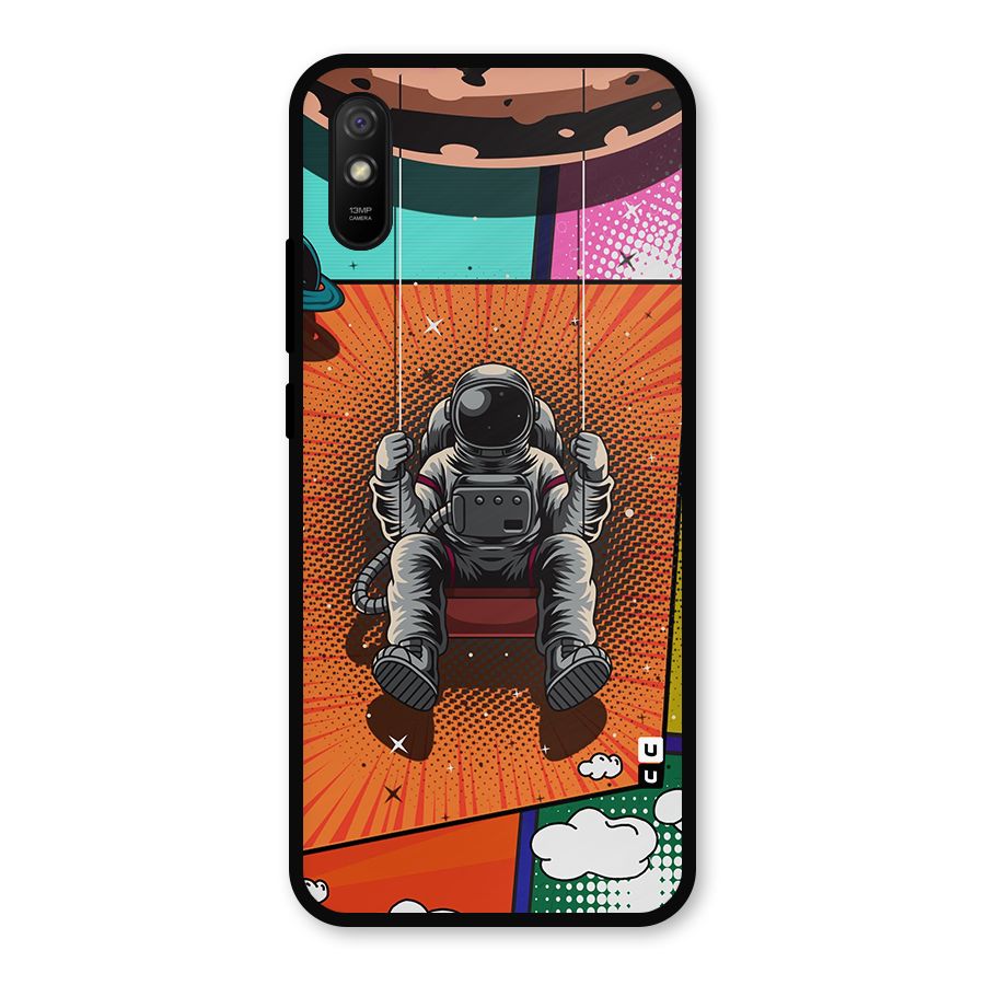 Cool Astraunaut Comic Swing Metal Back Case for Redmi 9i