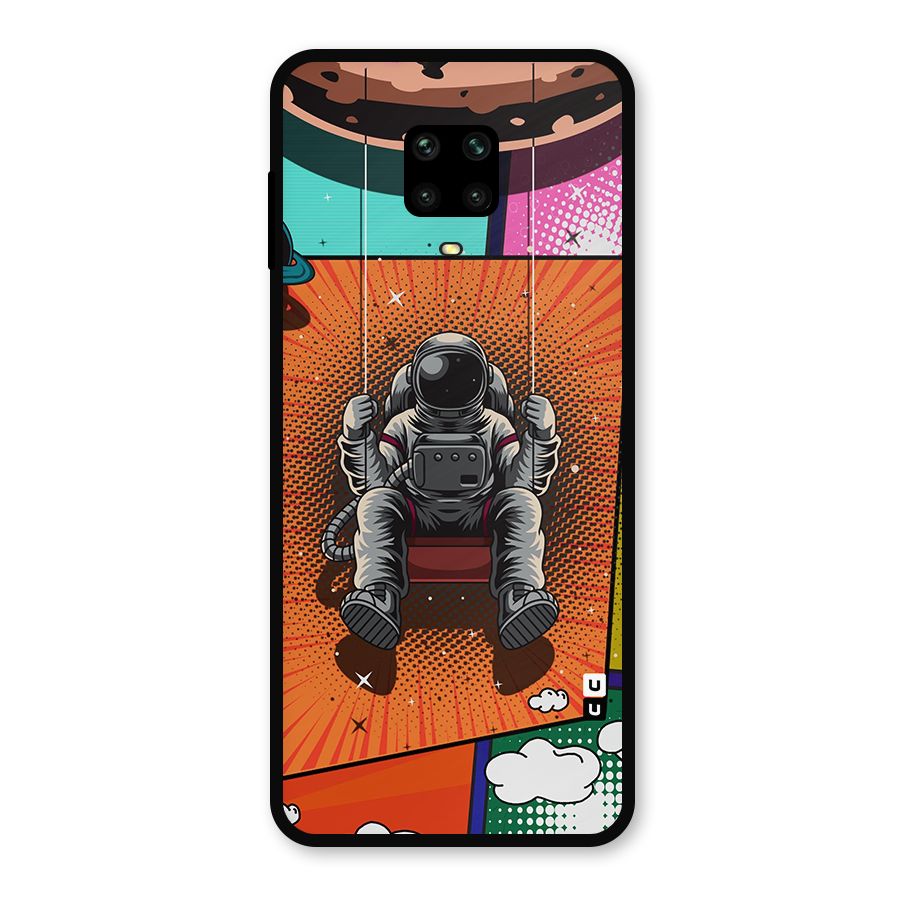 Cool Astraunaut Comic Swing Metal Back Case for Redmi Note 10 Lite