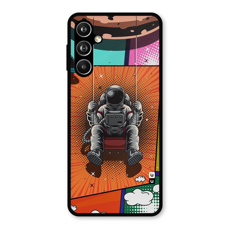 Cool Astraunaut Comic Swing Metal Back Case for Samsung Galaxy M54