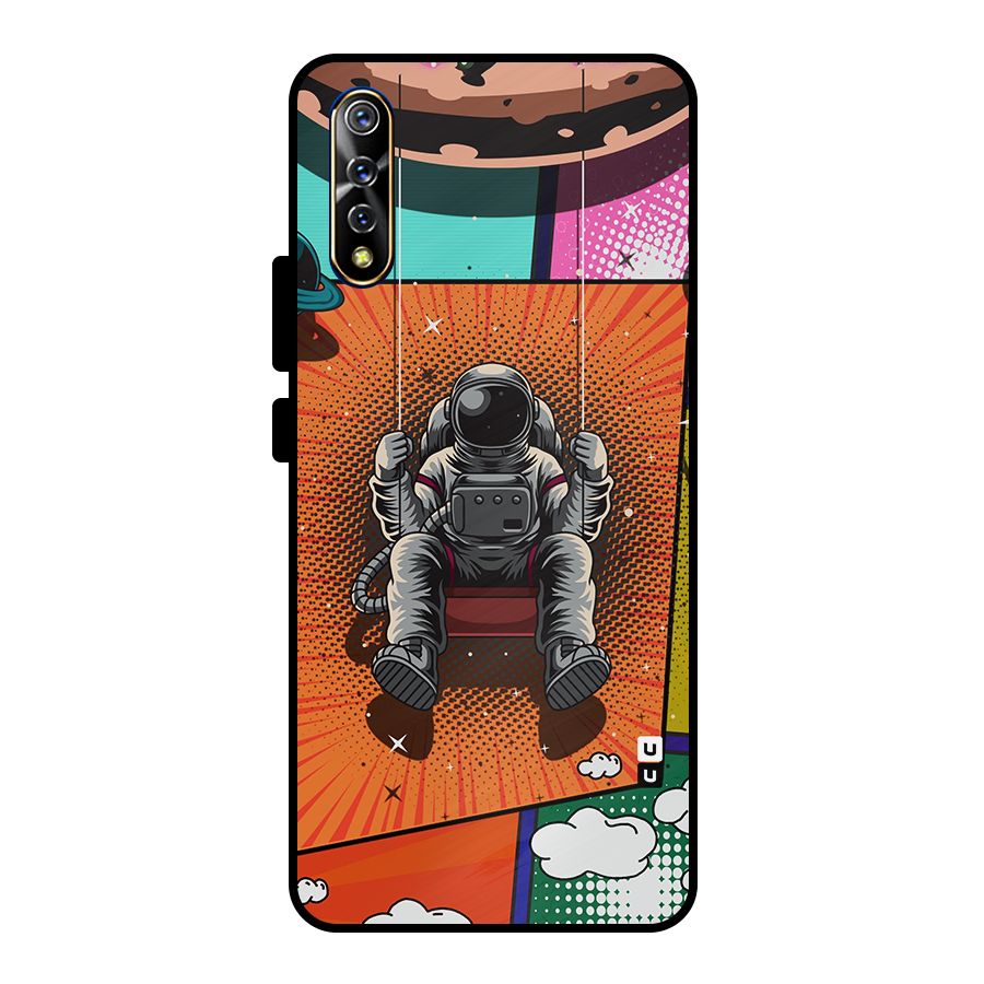 Cool Astraunaut Comic Swing Metal Back Case for Vivo S1