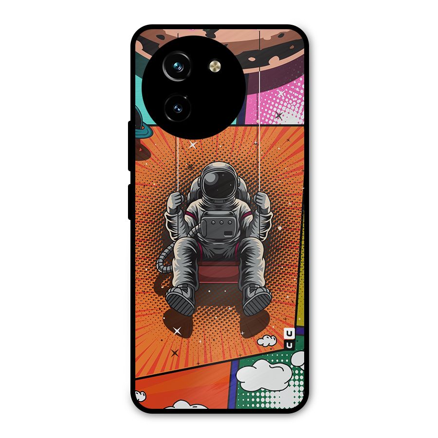 Cool Astraunaut Comic Swing Metal Back Case for Vivo T3x