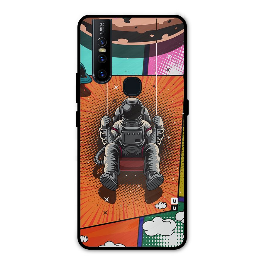 Cool Astraunaut Comic Swing Metal Back Case for Vivo V15