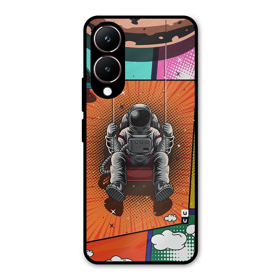 Cool Astraunaut Comic Swing Metal Back Case for Vivo Y28