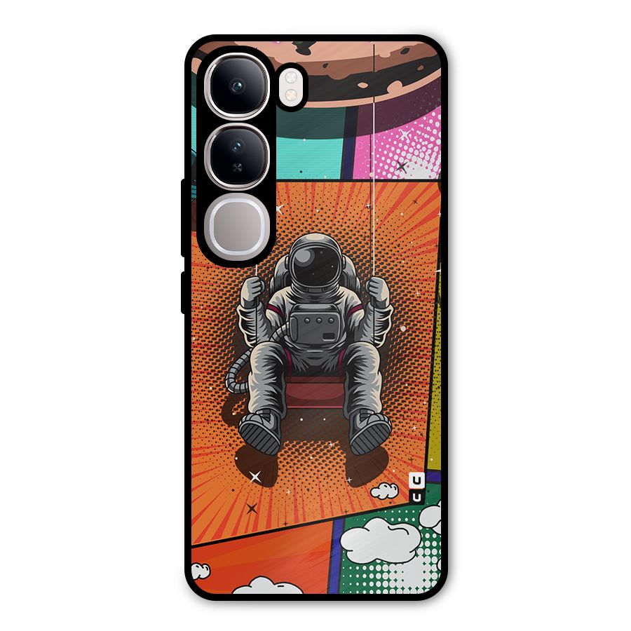 Cool Astraunaut Comic Swing Metal Back Case for Vivo Y300