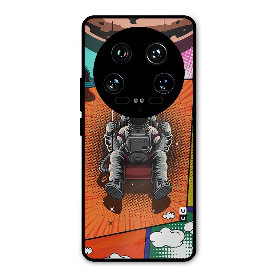 Cool Astraunaut Comic Swing Metal Back Case for Xiaomi 14 Ultra