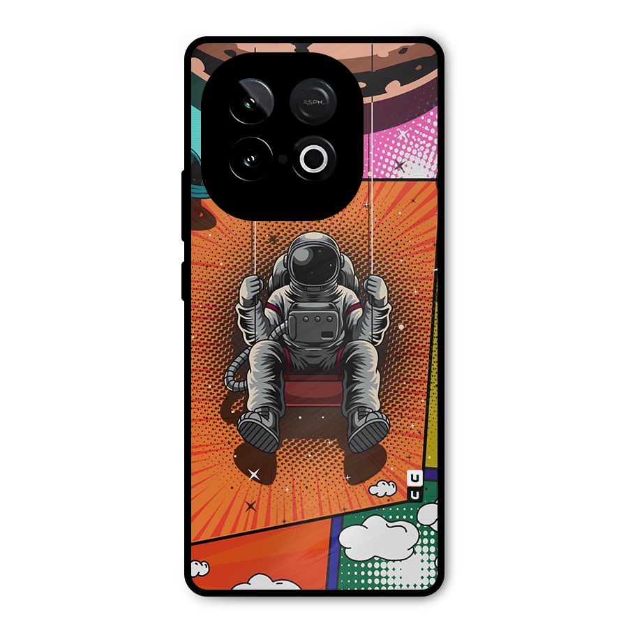 Cool Astraunaut Comic Swing Metal Back Case for iQOO Neo 10