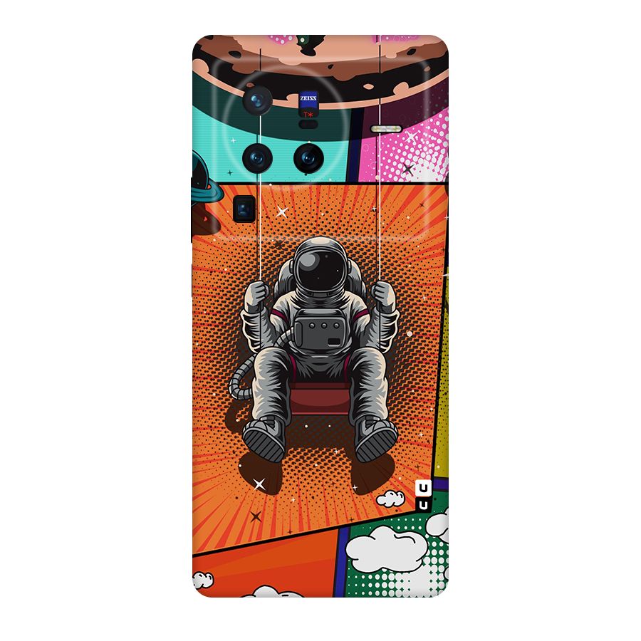 Cool Astraunaut Comic Swing Original Polycarbonate Back Case for Vivo X80