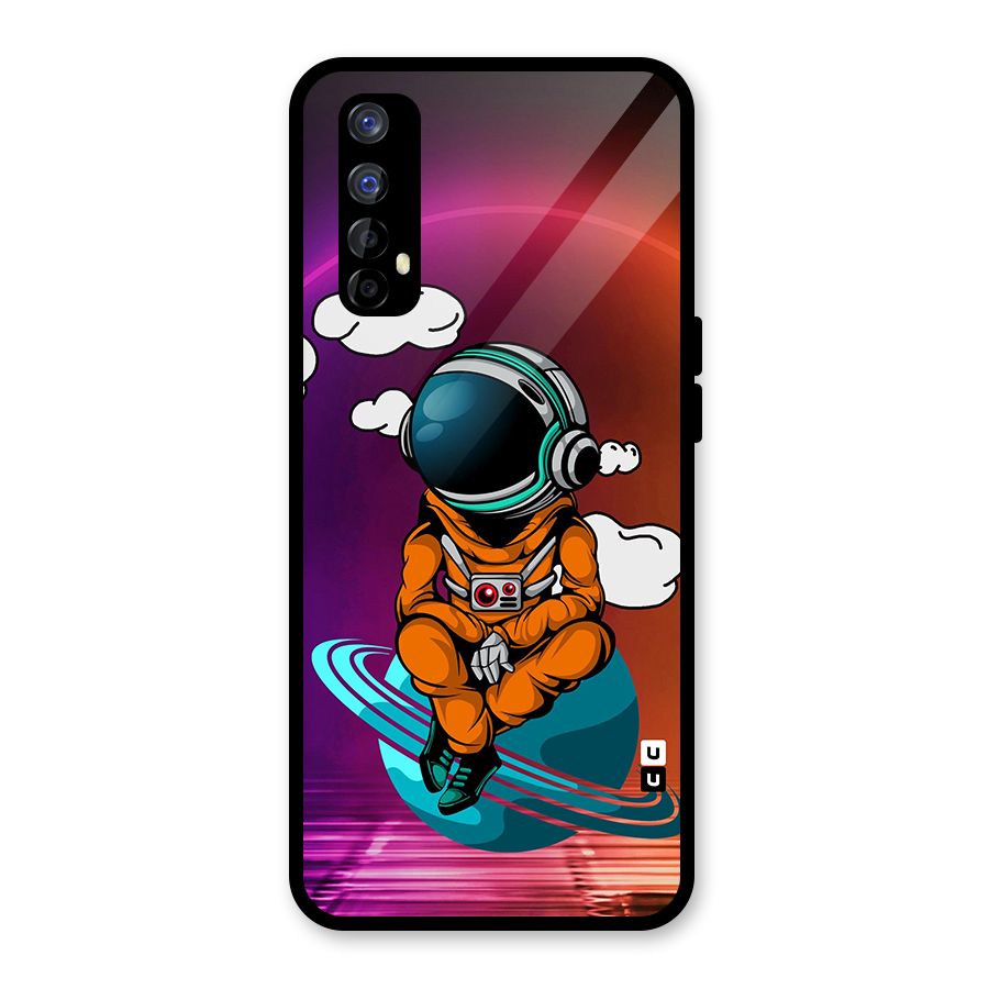 Cool Astraunaut Relaxing Glass Back Case for Realme 7