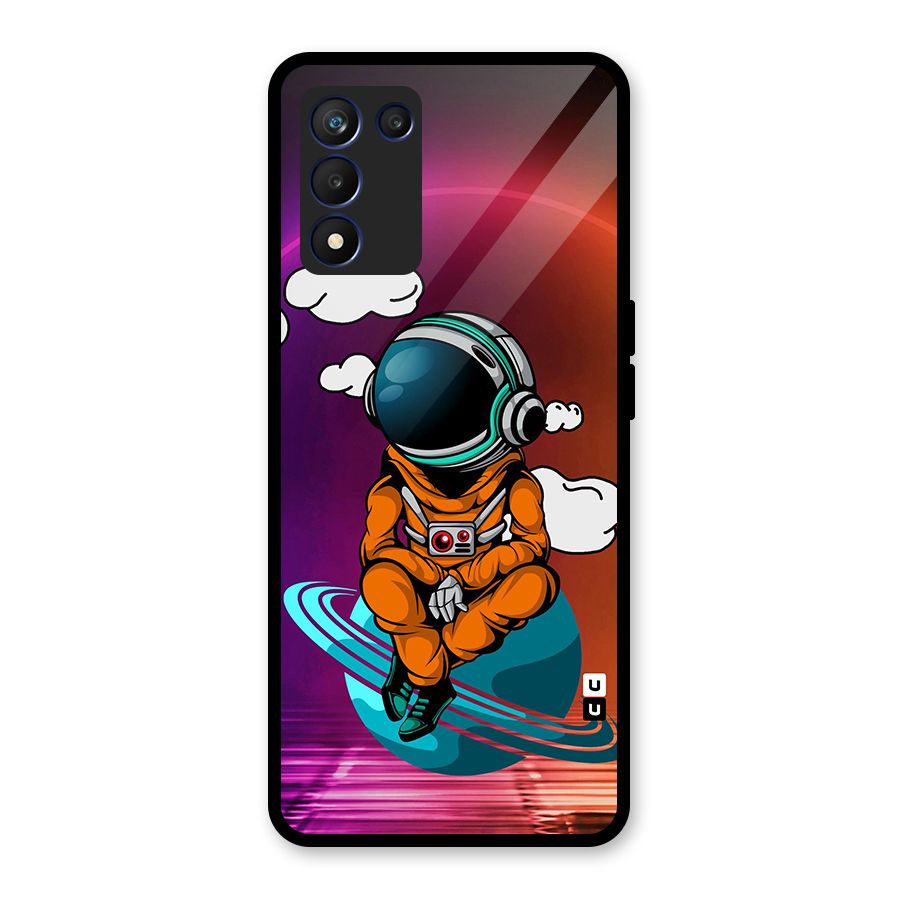 Cool Astraunaut Relaxing Glass Back Case for Realme 9 5G Speed