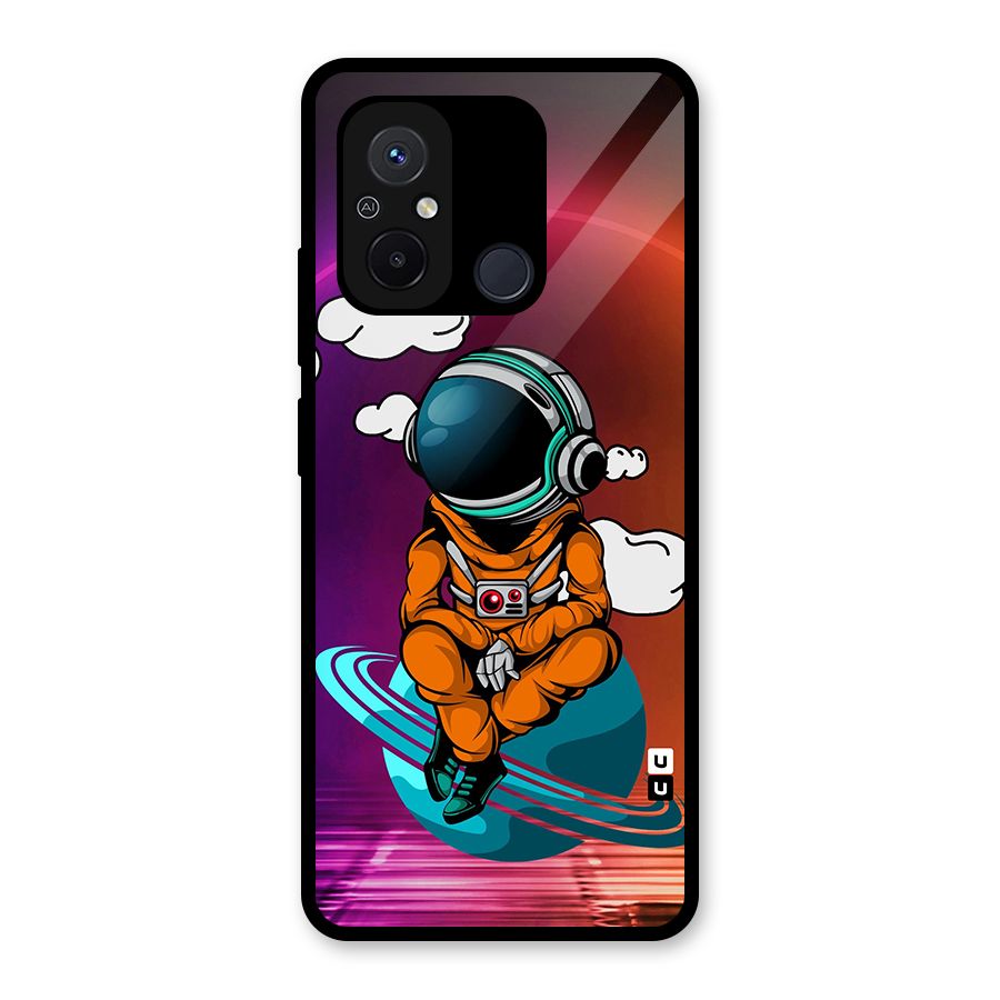 Cool Astraunaut Relaxing Glass Back Case for Redmi 12C