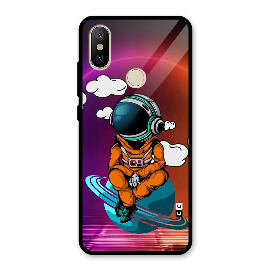 Cool Astraunaut Relaxing Glass Back Case for Redmi A2