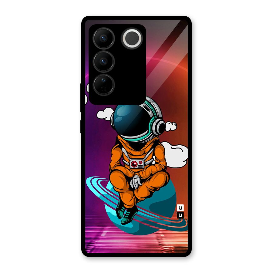 Cool Astraunaut Relaxing Glass Back Case for Vivo V27