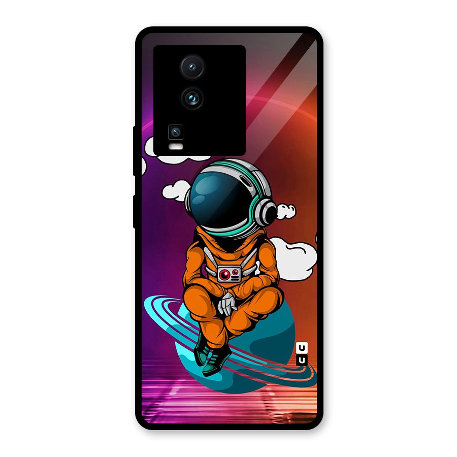 Cool Astraunaut Relaxing Glass Back Case for Vivo iQOO Neo 7 Pro