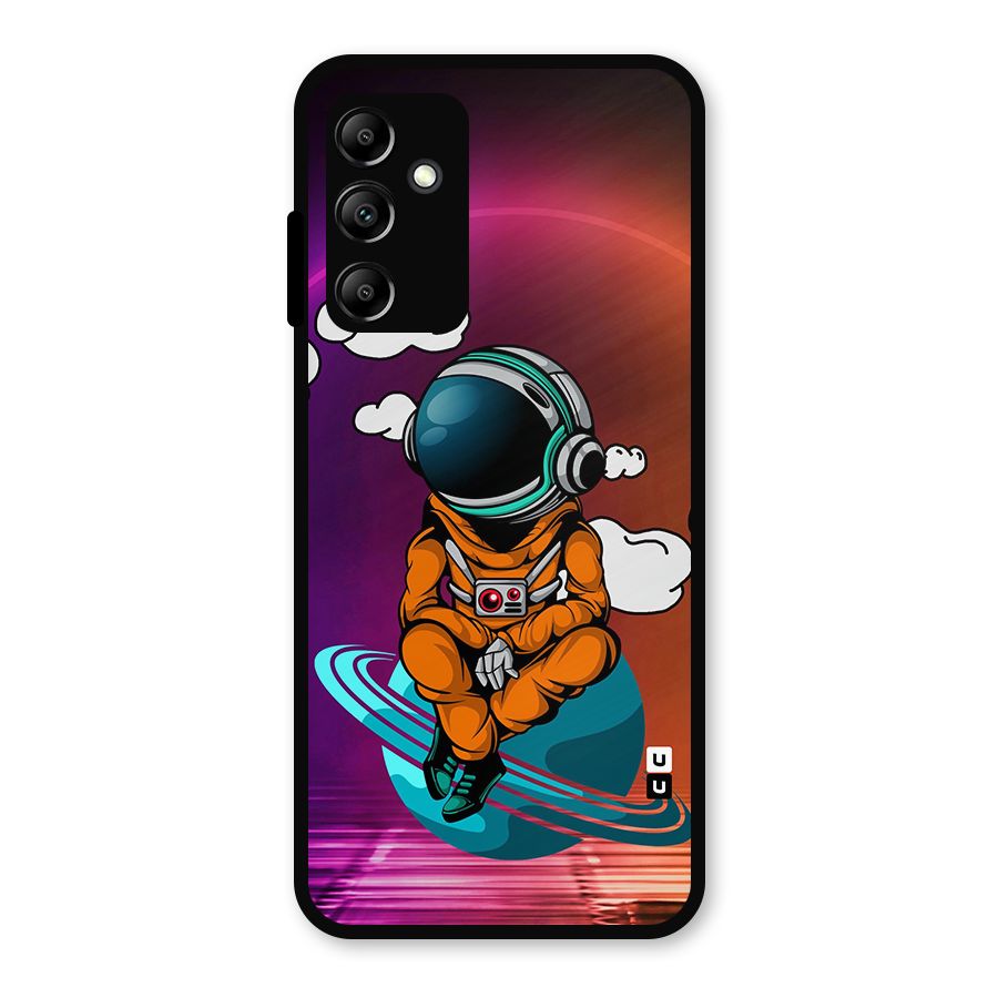Cool Astraunaut Relaxing Metal Back Case for Galaxy A14 5G