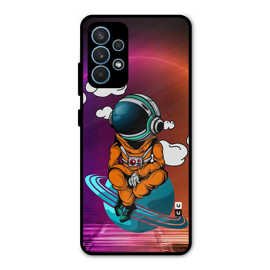 Cool Astraunaut Relaxing Metal Back Case for Galaxy A32