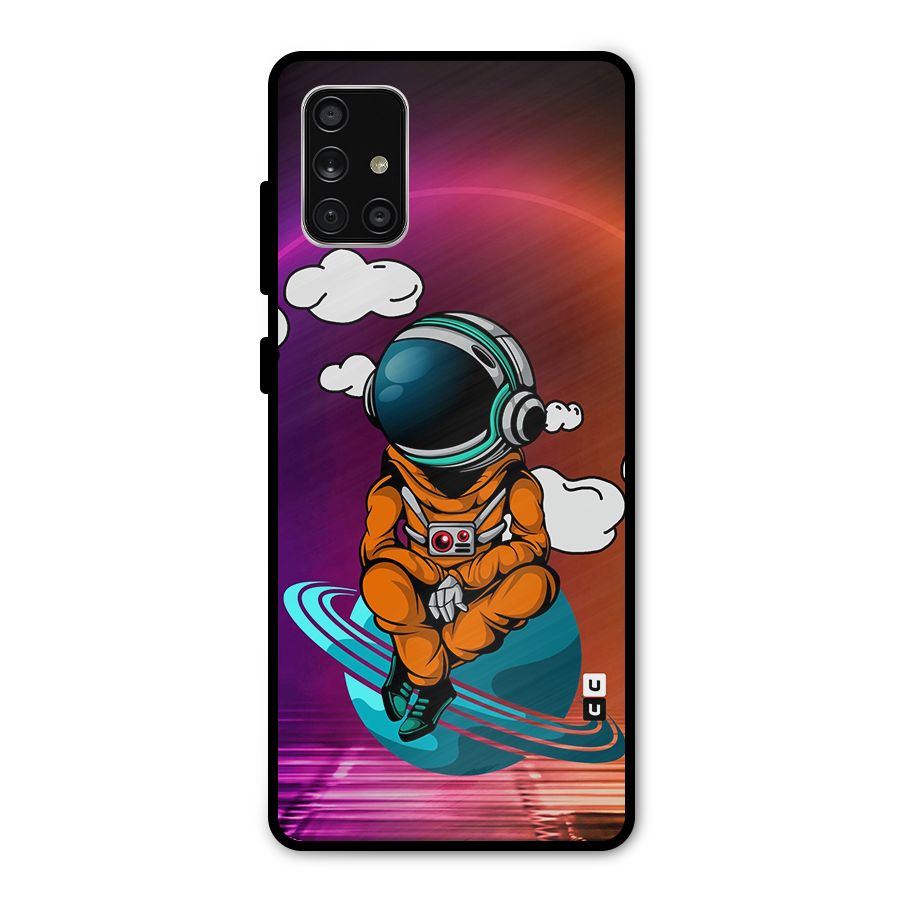 Cool Astraunaut Relaxing Metal Back Case for Galaxy A71