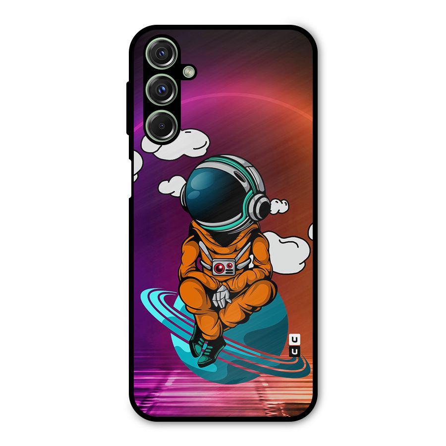 Cool Astraunaut Relaxing Metal Back Case for Galaxy F34