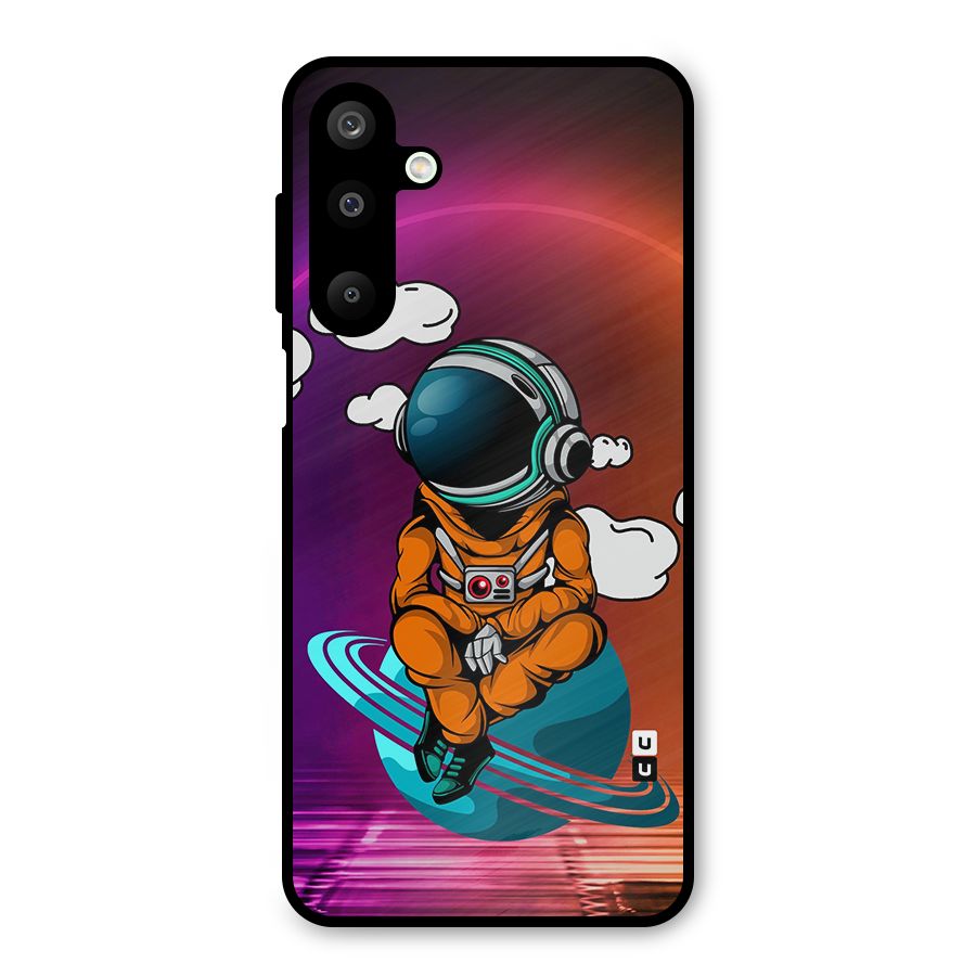 Cool Astraunaut Relaxing Metal Back Case for Galaxy M16