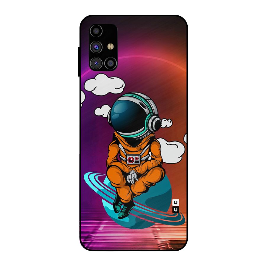 Cool Astraunaut Relaxing Metal Back Case for Galaxy M31s