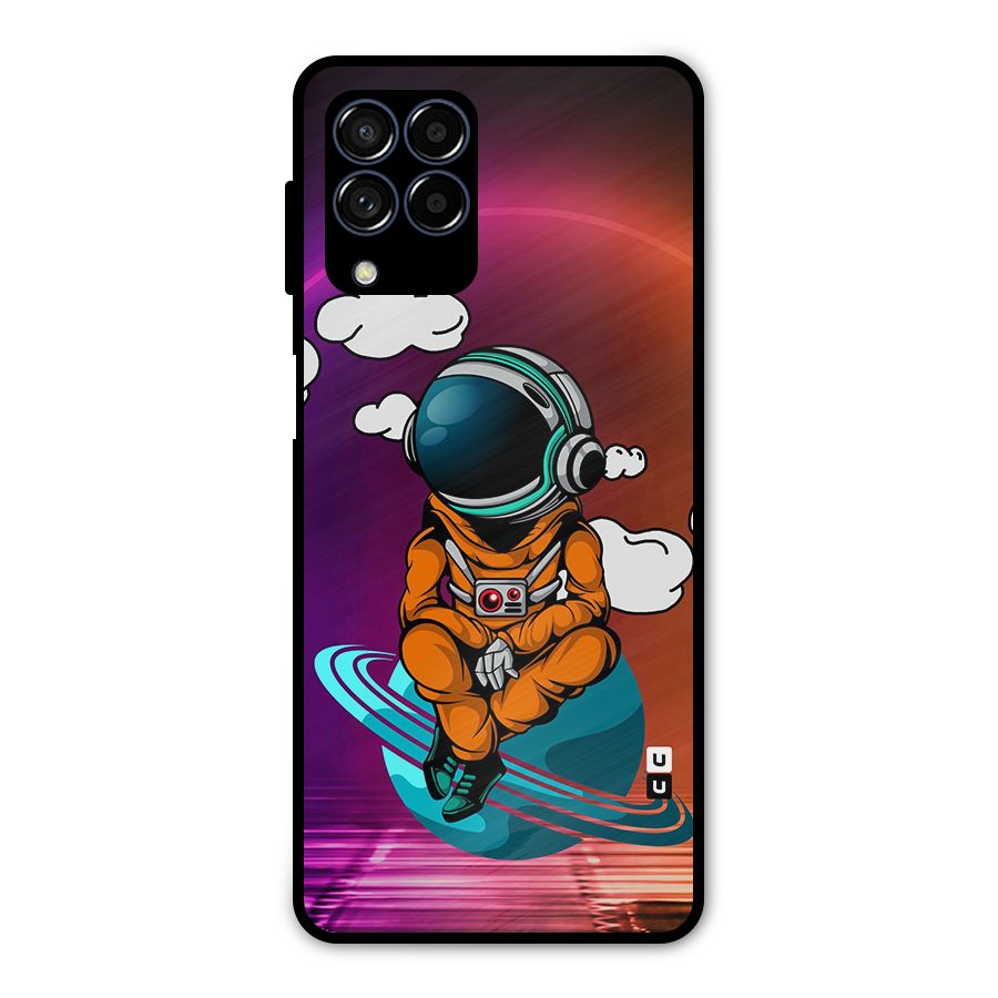 Cool Astraunaut Relaxing Metal Back Case for Galaxy M53 5G