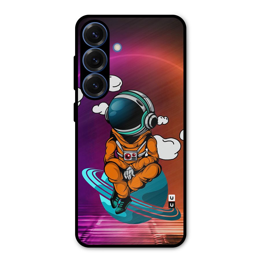 Cool Astraunaut Relaxing Metal Back Case for Galaxy S25