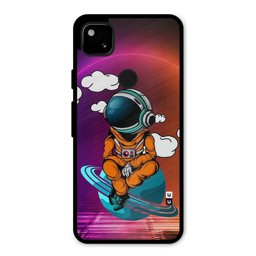 Cool Astraunaut Relaxing Metal Back Case for Google Pixel 4a