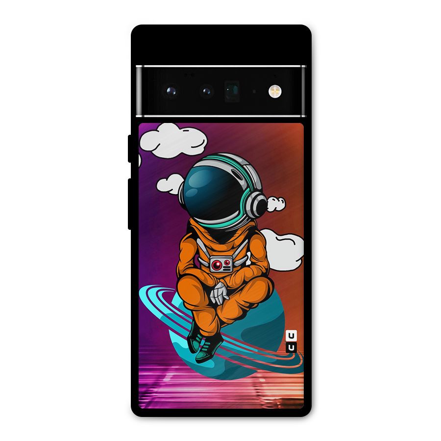 Cool Astraunaut Relaxing Metal Back Case for Google Pixel 6 Pro