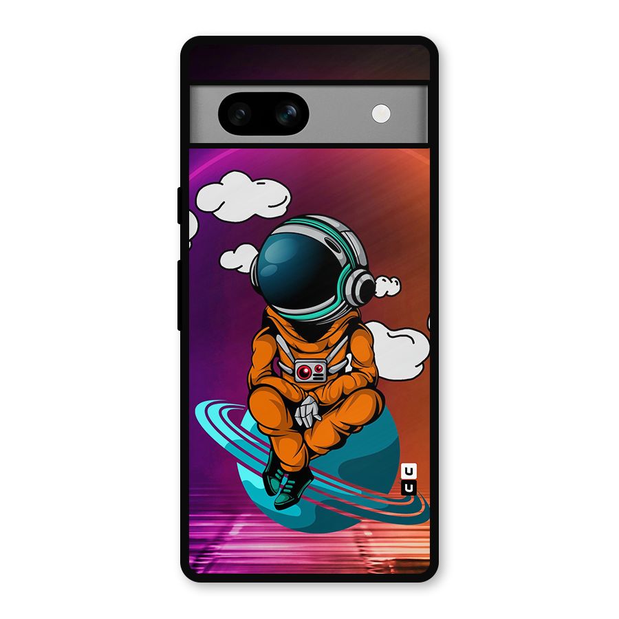 Cool Astraunaut Relaxing Metal Back Case for Google Pixel 7a