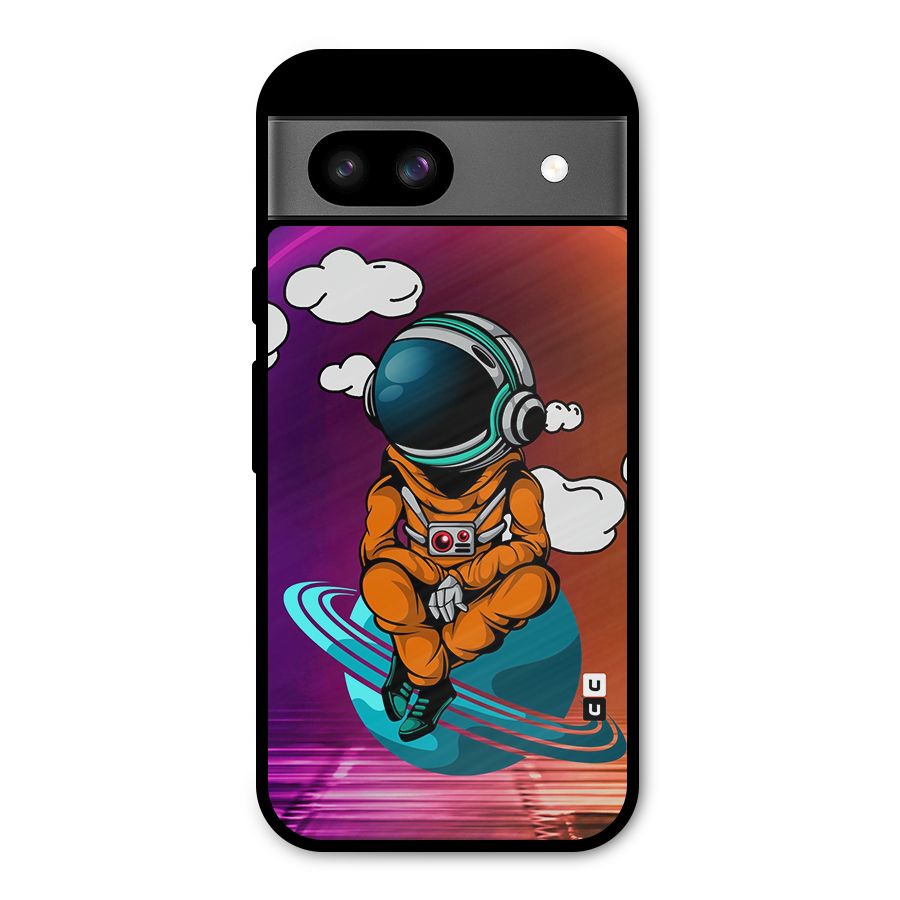 Cool Astraunaut Relaxing Metal Back Case for Google Pixel 8a